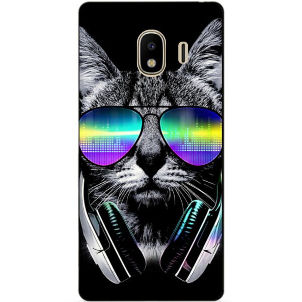

Силиконовый бампер чехол Candy для Samsung J4 Galaxy J400 с рисунком Музыкальный кот