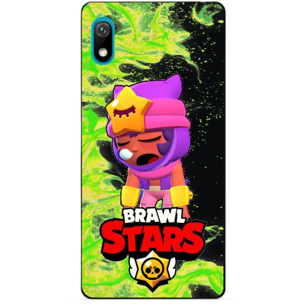 

Силиконовый бампер чехол Candy для Huawei Y5 2019 с Героем Brawl Stars Сэнди