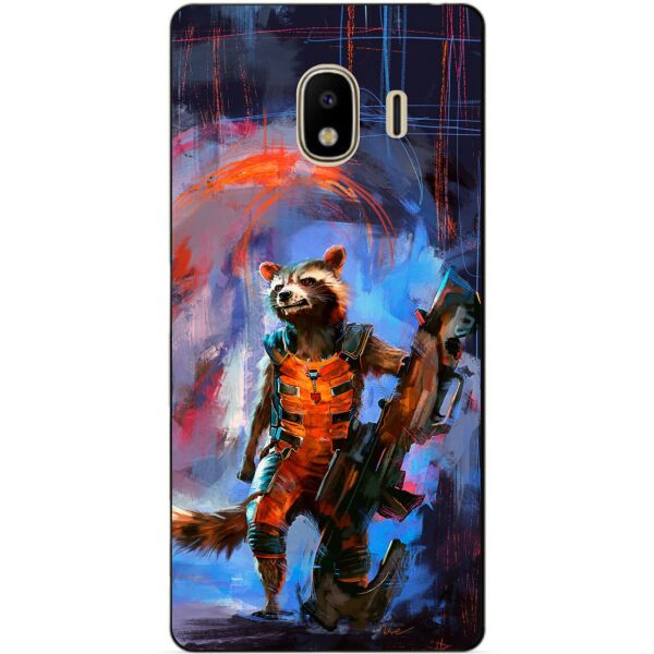 

Силиконовый бампер чехол Candy для Samsung J4 Galaxy J400 с рисунком Реактивный Енот
