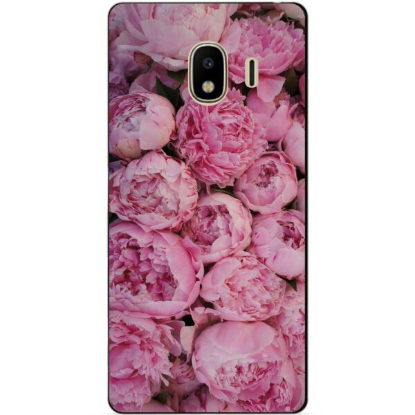 

Силиконовый бампер чехол Candy для Samsung J4 Galaxy J400 с рисунком Розовые Пионы