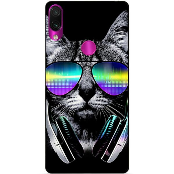 

Силиконовый бампер чехол Candy для Xiaomi Redmi Note 7 с рисунком Музыкальный кот