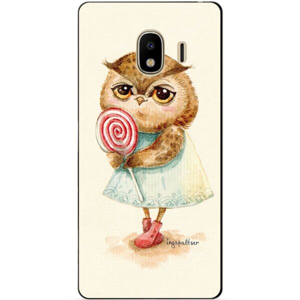 

Силиконовый бампер чехол Candy для Samsung J4 Galaxy J400 с рисунком Сова с леденцом