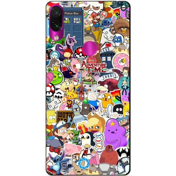 

Силиконовый бампер чехол Candy для Xiaomi Redmi Note 7 с рисунком Стикеры мультяшки