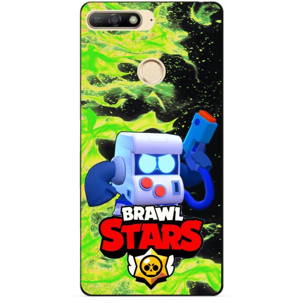 

Силиконовый бампер чехол Candy для Huawei Y6 Prime 2018 с Героем Brawl Stars 8-Бит