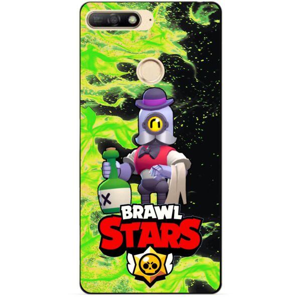 

Силиконовый бампер чехол Candy для Huawei Y6 Prime 2018 с Героем Brawl Stars Барли