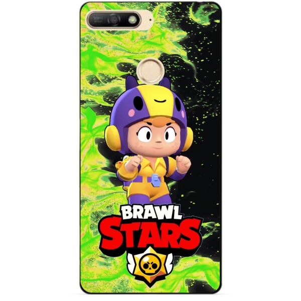 

Силиконовый бампер чехол Candy для Huawei Y6 Prime 2018 с Героем Brawl Stars Беа