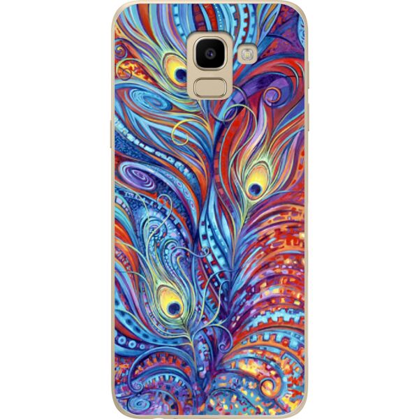 

Чехол силиконовый бампер Candy для Samsung J6 Galaxy J600 Перья