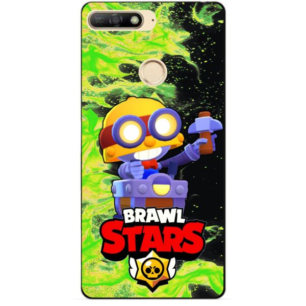 

Силиконовый бампер чехол Candy для Huawei Y6 Prime 2018 с Героем Brawl Stars Карл