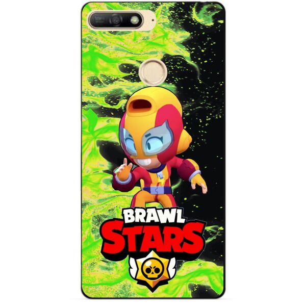 

Силиконовый бампер чехол Candy для Huawei Y6 Prime 2018 с Героем Brawl Stars Макс