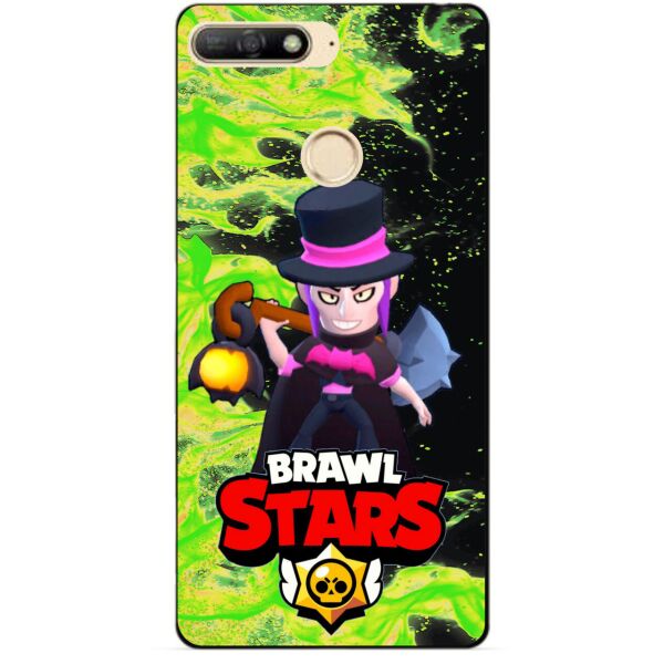 

Силиконовый бампер чехол Candy для Huawei Y6 Prime 2018 с Героем Brawl Stars Мортис