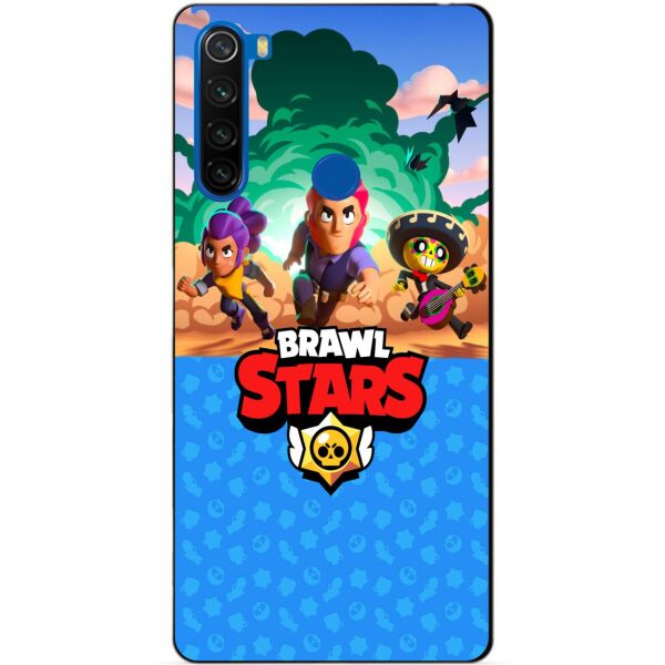 

Силиконовый бампер чехол Candy для Xiaomi Redmi Note 8t с Игрой Brawl Stars
