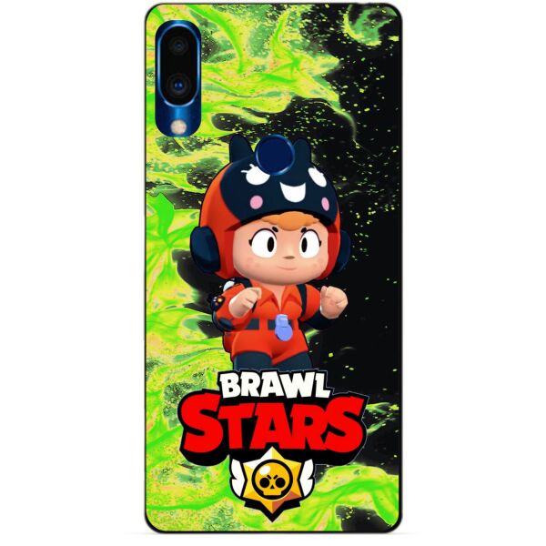 

Силиконовый чехол бампер Candy для Meizu Note 9 с Героем Brawl Stars Беа Снайпер