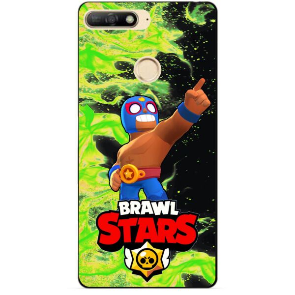 

Силиконовый бампер чехол Candy для Huawei Y6 Prime 2018 с Героем Brawl Stars Эль Примо