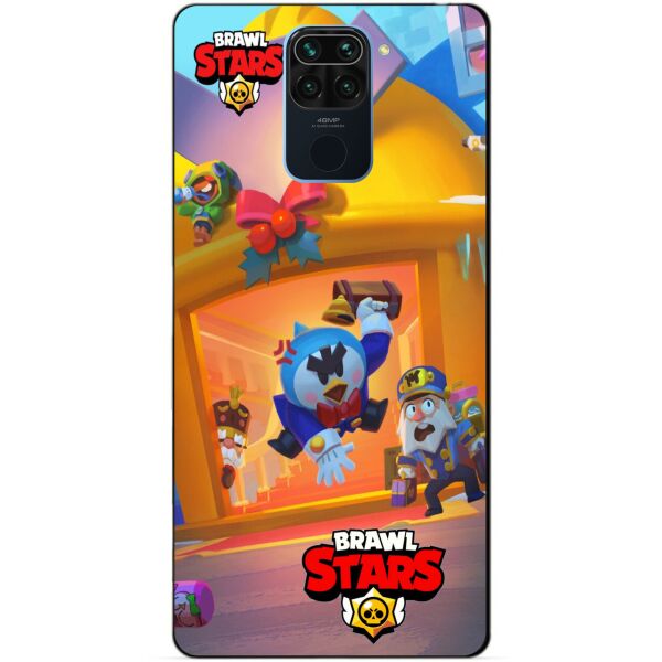 

Силиконовый бампер чехол Candy для Xiaomi Redmi Note 9 Веселые Каникулы Мистер П. Бравл Старс