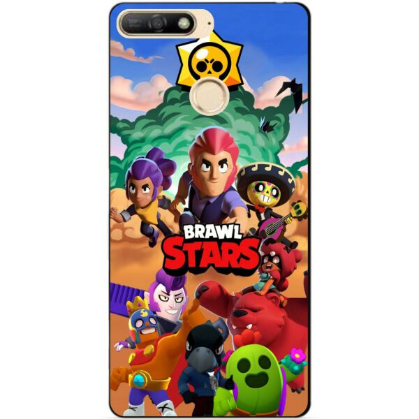 

Силиконовый бампер чехол Candy для Huawei Y6 Prime 2018 с рисунком Brawl Stars
