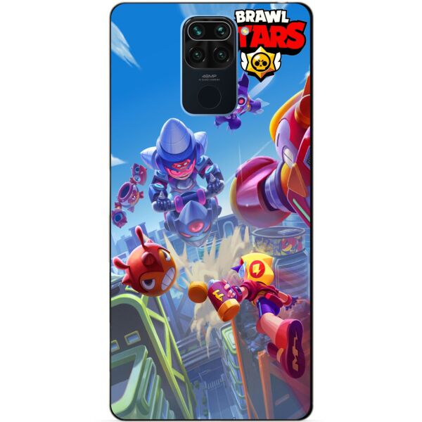 

Силиконовый бампер чехол Candy для Xiaomi Redmi Note 9 Лето с Монстрами Бравл Старс