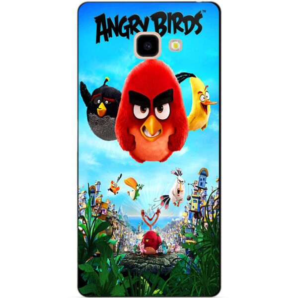 

Силиконовый бампер чехол Candy для Samsung J4 Plus Galaxy J415 с рисунком Angry Birds