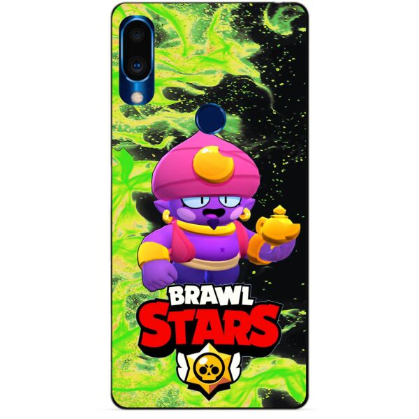 

Силиконовый чехол бампер Candy для Meizu Note 9 с Героем Brawl Stars Джин