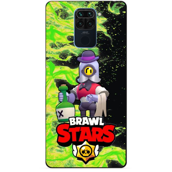 

Силиконовый бампер чехол Candy для Xiaomi Redmi Note 9 с Героем Brawl Stars Барли