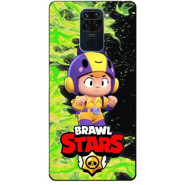 

Силиконовый бампер чехол Candy для Xiaomi Redmi Note 9 с Героем Brawl Stars Беа