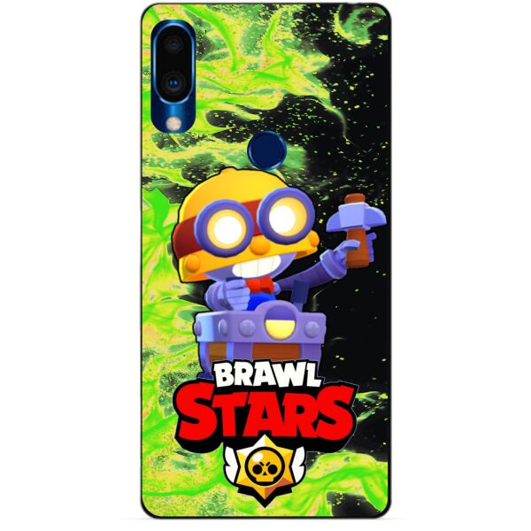 

Силиконовый чехол бампер Candy для Meizu Note 9 с Героем Brawl Stars Карл