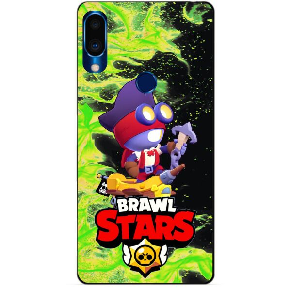 

Силиконовый чехол бампер Candy для Meizu Note 9 с Героем Brawl Stars Карл пират