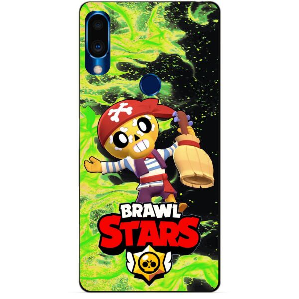 

Силиконовый чехол бампер Candy для Meizu Note 9 с Героем Brawl Stars Поко пират