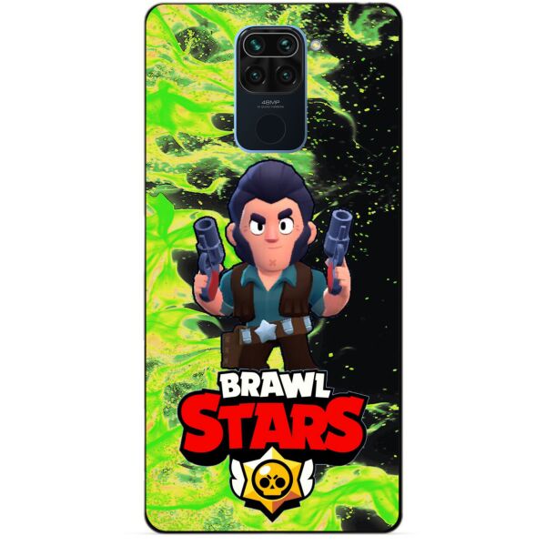 

Силиконовый бампер чехол Candy для Xiaomi Redmi Note 9 с Героем Brawl Stars Кольт