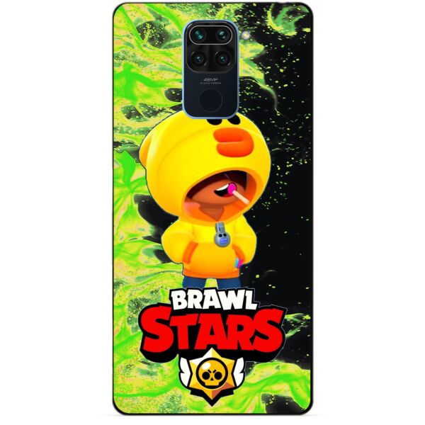 

Силиконовый бампер чехол Candy для Xiaomi Redmi Note 9 с Героем Brawl Stars Леон утка