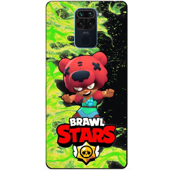 

Силиконовый бампер чехол Candy для Xiaomi Redmi Note 9 с Героем Brawl Stars Нита