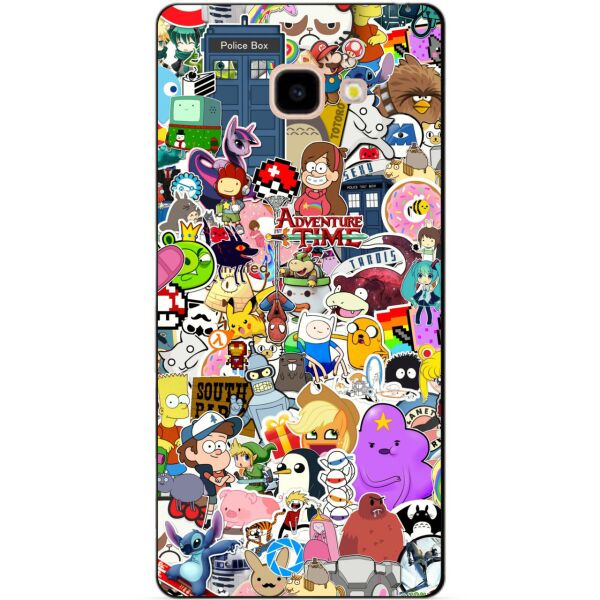 

Силиконовый бампер чехол Candy для Samsung J4 Plus Galaxy J415 с рисунком Стикеры Мультяшки