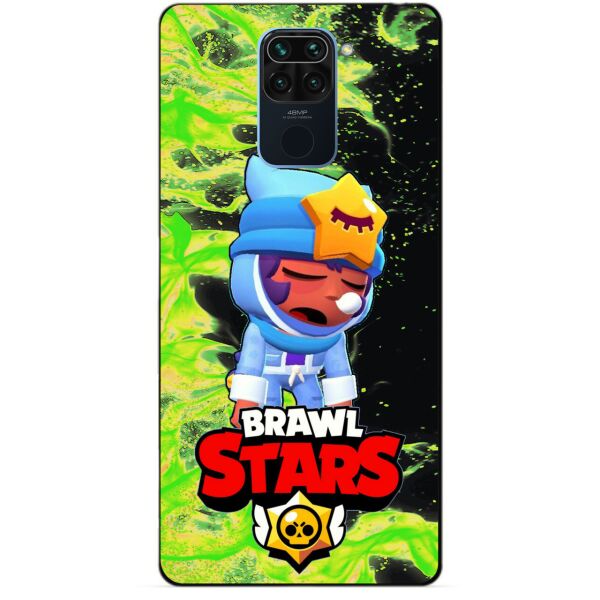 

Силиконовый бампер чехол Candy для Xiaomi Redmi Note 9 с Героем Brawl Stars Сонный Сэнди