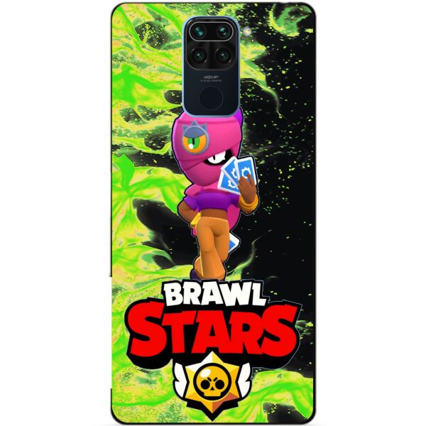 

Силиконовый бампер чехол Candy для Xiaomi Redmi Note 9 с Героем Brawl Stars Тара