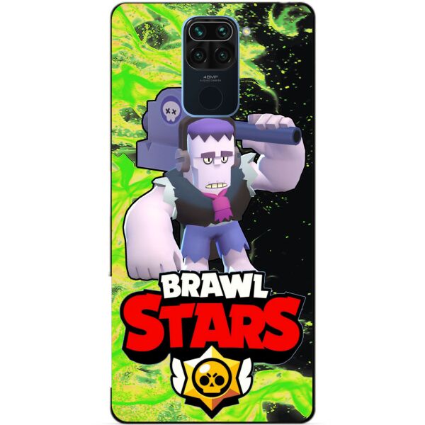 

Силиконовый бампер чехол Candy для Xiaomi Redmi Note 9 с Героем Brawl Stars Фрэнк
