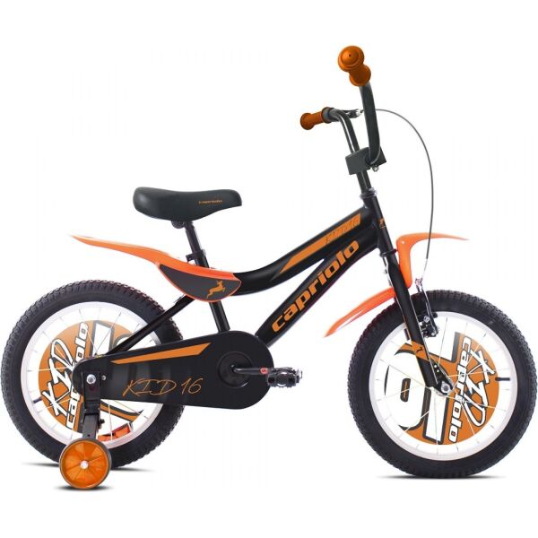 

Детский велосипед Capriolo Kid 16"- 2020 - Черно-оранжевый