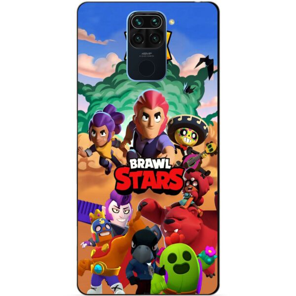 

Силиконовый бампер чехол Candy для Xiaomi Redmi Note 9 с рисунком Brawl Stars