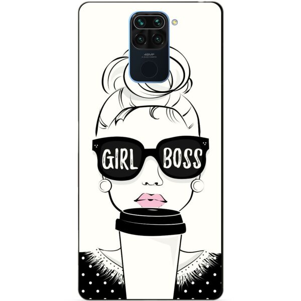 

Силиконовый бампер чехол Candy для Xiaomi Redmi Note 9 с рисунком Girl Boss