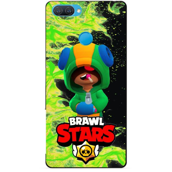 

Силиконовый чехол бампер Candy для Oppo A12 с Героем Brawl Stars Леон