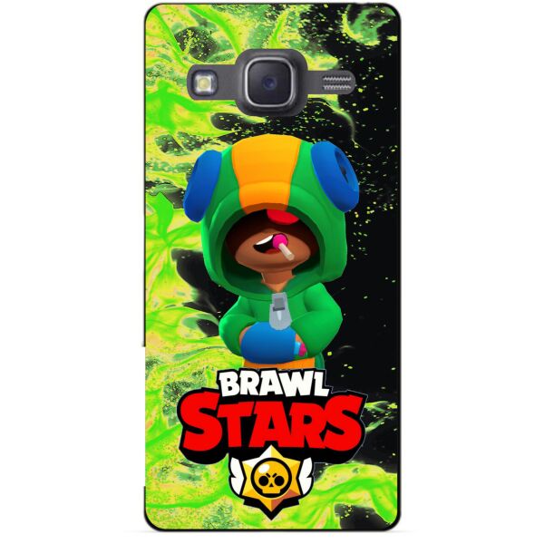 

Силиконовый бампер чехол Candy для Samsung J5 2015 Galaxy J500 с Героем Brawl Stars Леон