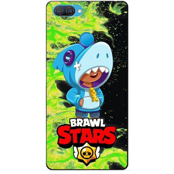 

Силиконовый чехол бампер Candy для Oppo A12 с Героем Brawl Stars Леон акула