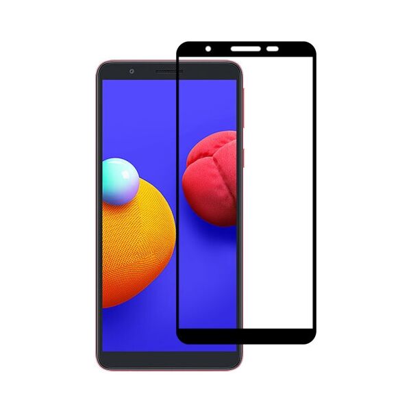 

Защитное стекло Full Glue Candy для Samsung A01 Core с черной рамкой 5D