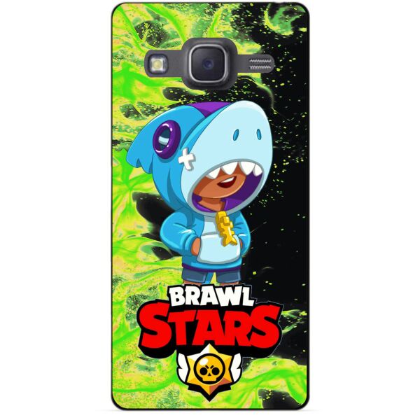 

Силиконовый бампер чехол Candy для Samsung J5 2015 Galaxy J500 с Героем Brawl Stars Леон акула