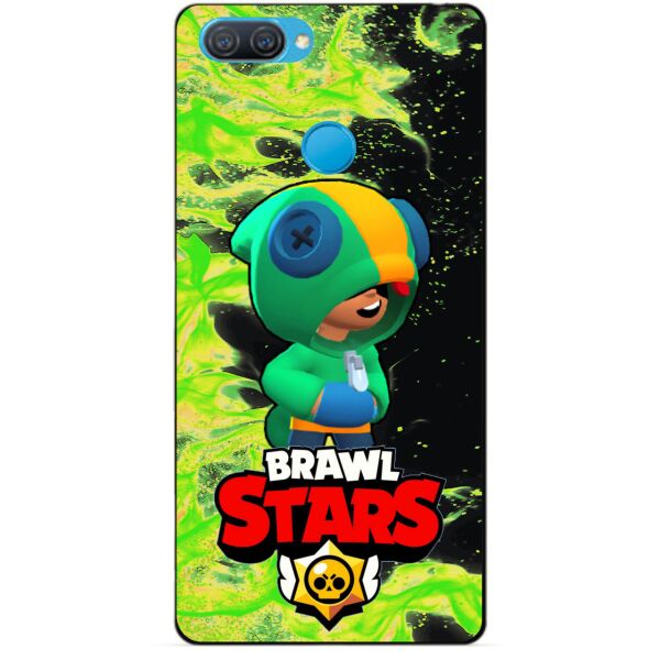 

Силиконовый чехол бампер Candy для Oppo A12 с Героем Brawl Stars Леон Бравл