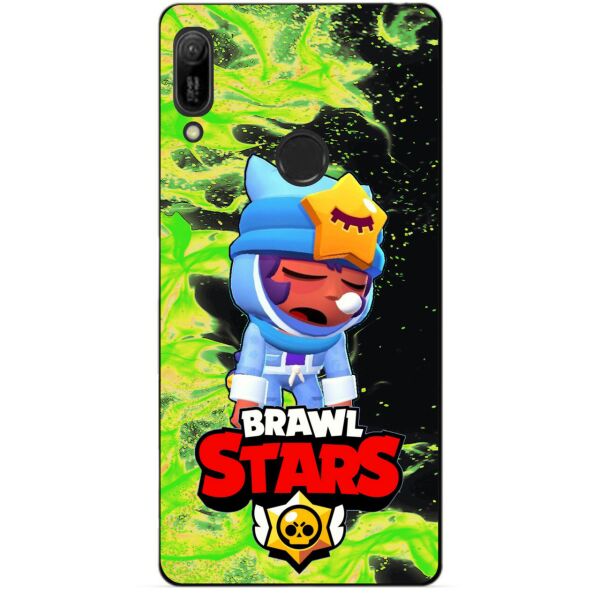 

Силиконовый бампер чехол Candy для Huawei Y6 Prime 2019 с героем Brawl Stars Сонный Сэнди