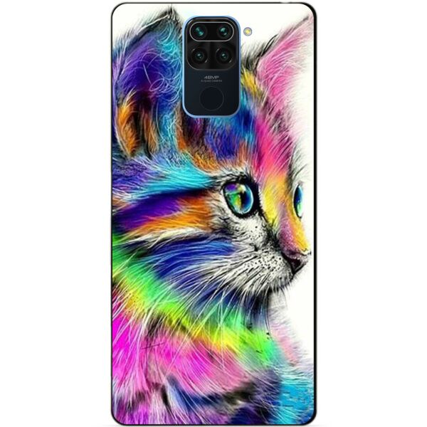 

Силиконовый бампер чехол Candy для Xiaomi Redmi Note 9 с рисунком Акварельный котик