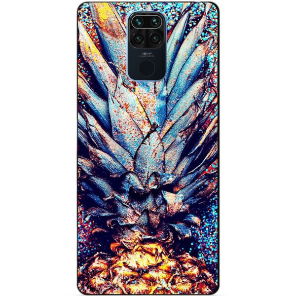 

Силиконовый бампер чехол Candy для Xiaomi Redmi Note 9 с рисунком Ананас