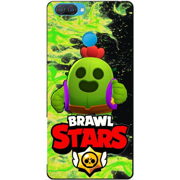 

Силиконовый чехол бампер Candy для Oppo A12 с Героем Brawl Stars Спайк