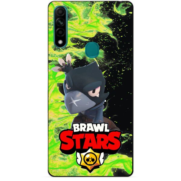

Силиконовый чехол бампер Candy для Oppo A31 с Героем Brawl Stars Ворон