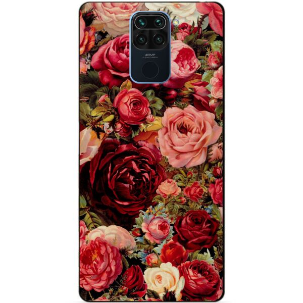 

Силиконовый бампер чехол Candy для Xiaomi Redmi Note 9 с рисунком Красные розы