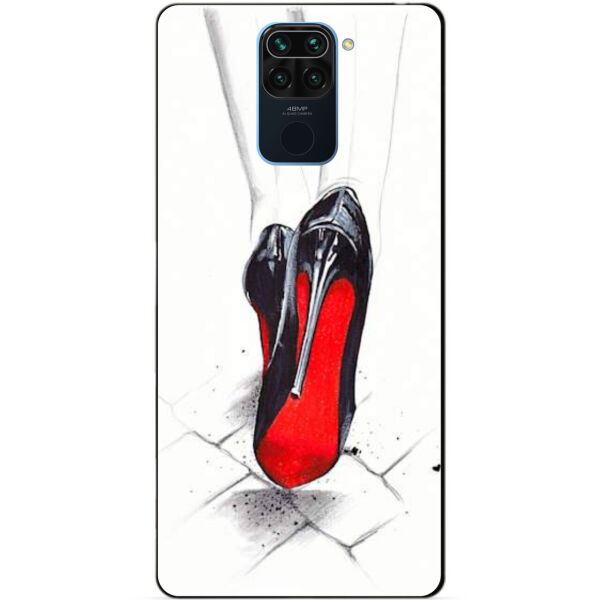 

Силиконовый бампер чехол Candy для Xiaomi Redmi Note 9 с рисунком Лабутены